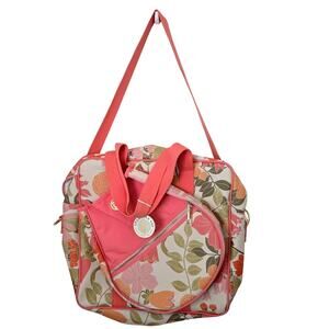 NWT Spartina 449 Large Tennis Crossbody Tote In Floral Honey Horn